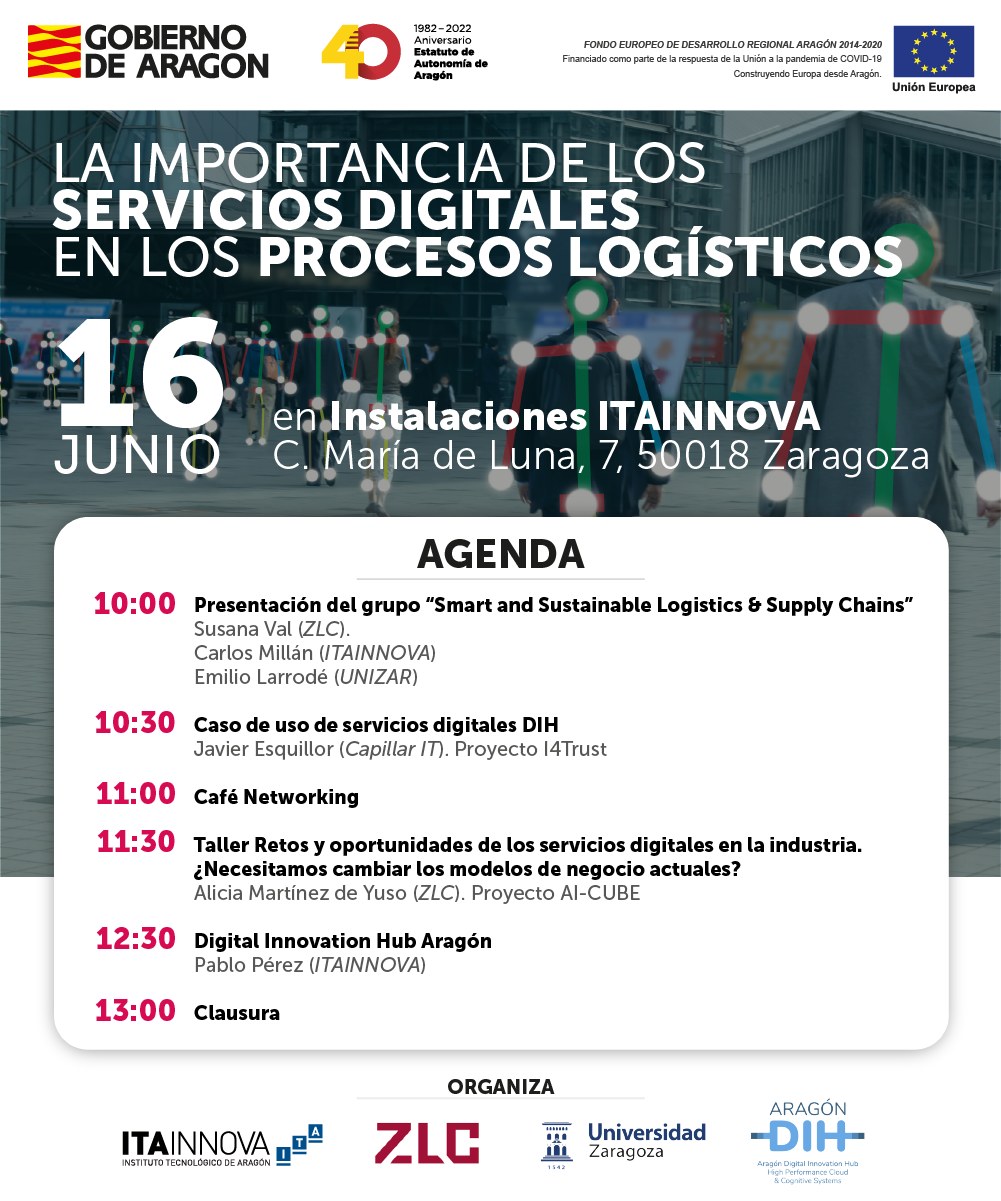 ITAINNOVA organiza la jornada "La importancia de los servicios digitales en los procesos logísticos"